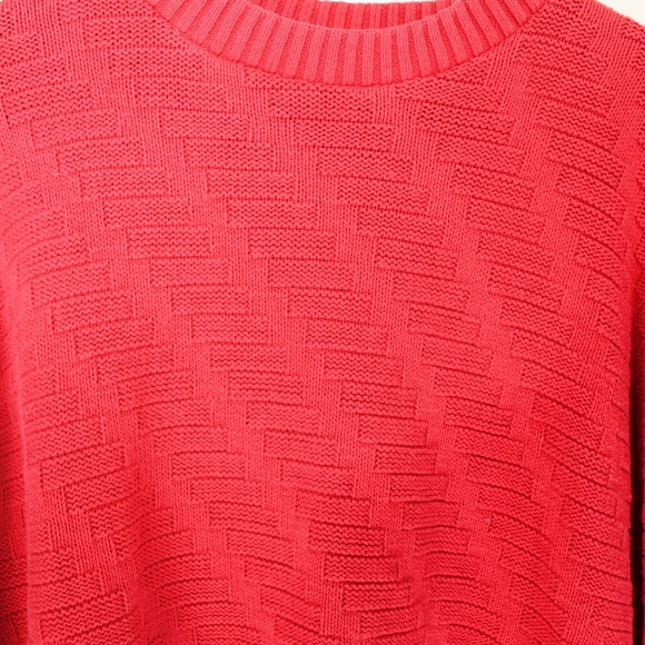 Vintage red checkered knit sweater no tags fits a size large-extra large - Picture 6 of 6